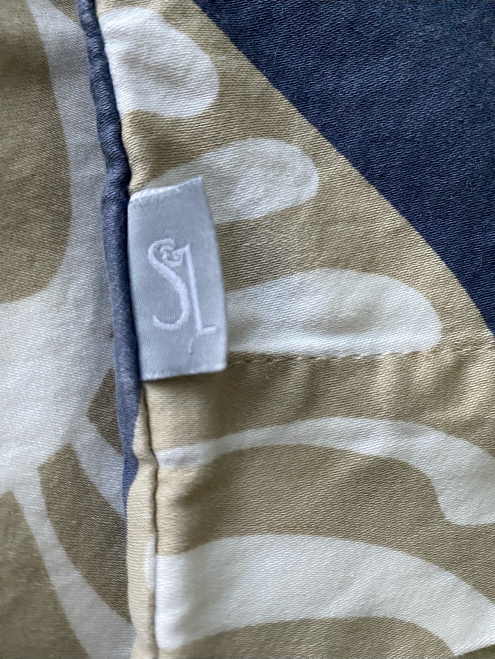 Serena & Lily “Palmetto” Full/Queen 100% Cotton Duvet Cover blue, tan, copper - Picture 9 of 10